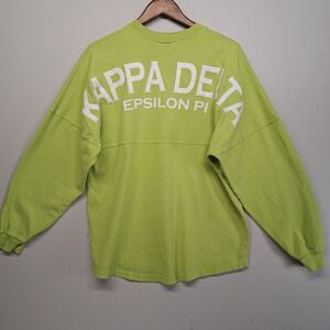 Kappa Delta Epsilon Pi Spirit Jersey Sorority T Shirt Medium Lime Green